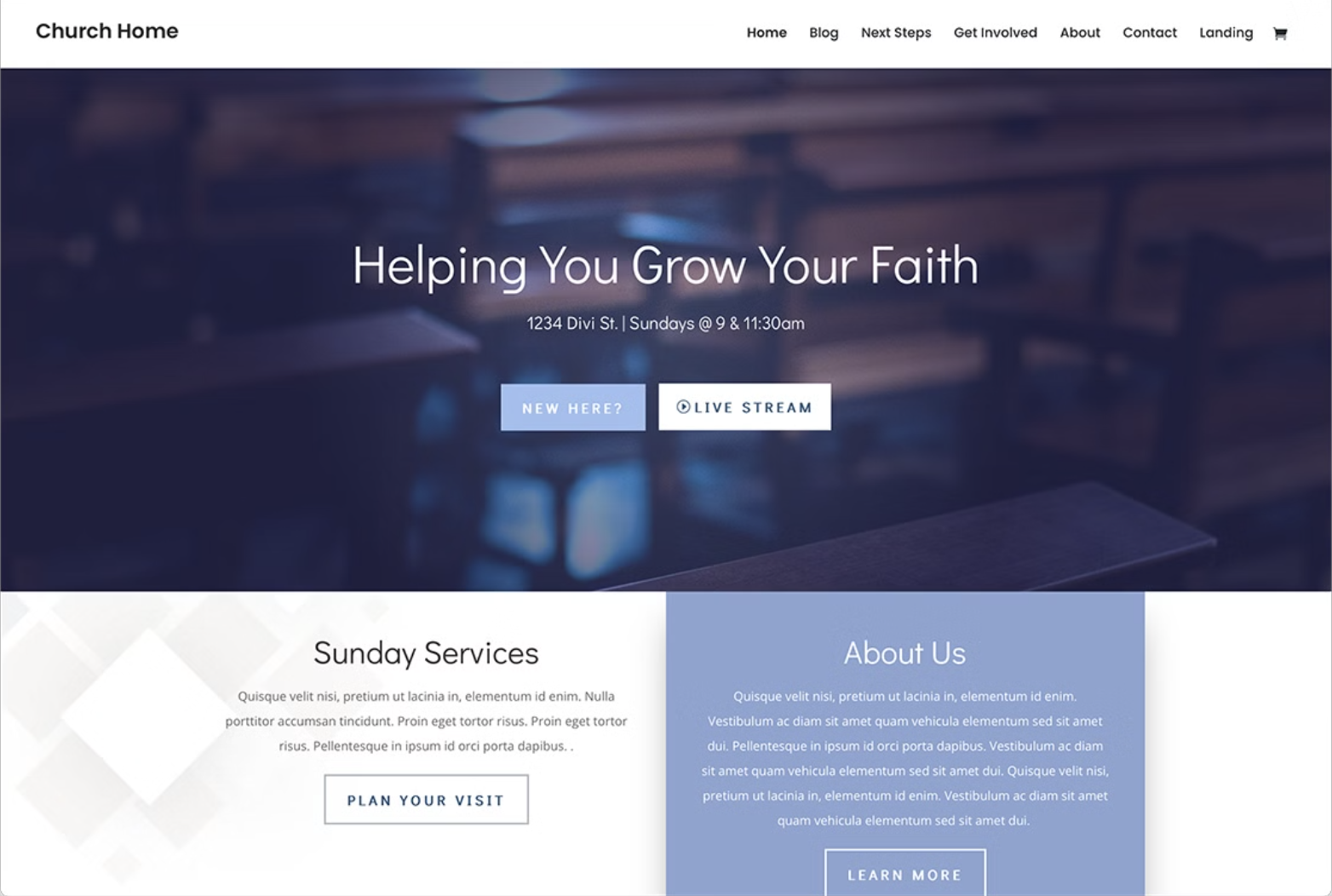 church website template